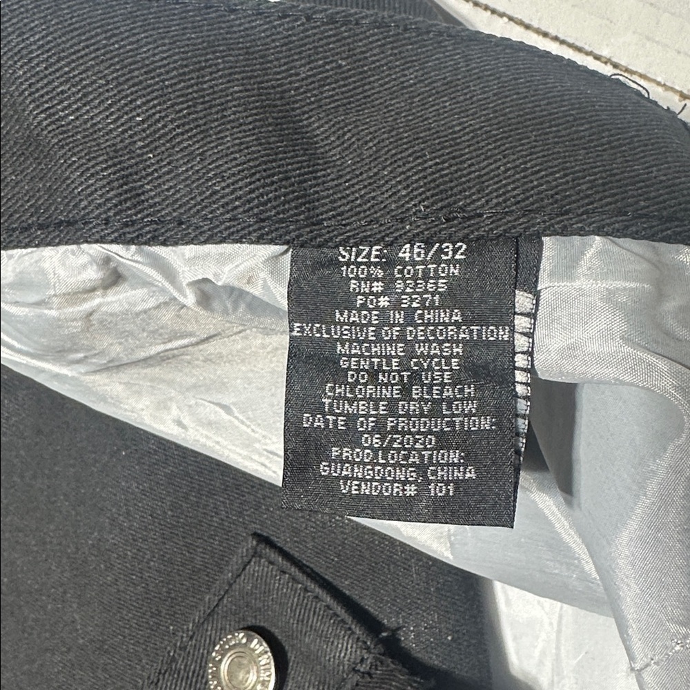 NWT Denim Studio dressy slim fit black pants with a slight shimmer 46/32 pockets - Picture 12 of 12